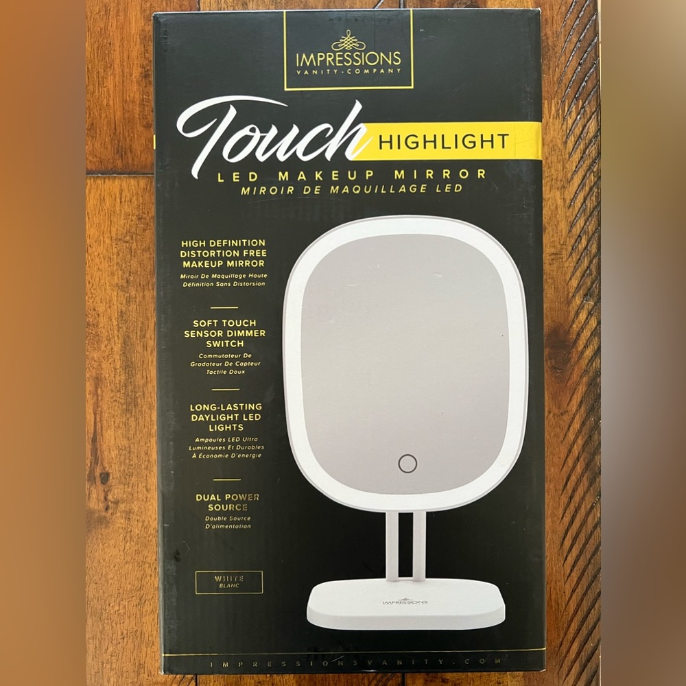Impressions Vanity Touch Highlight White LED Makeup Mirror
